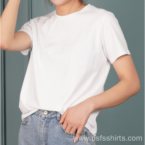 Summer Short Shirts with Round Neck